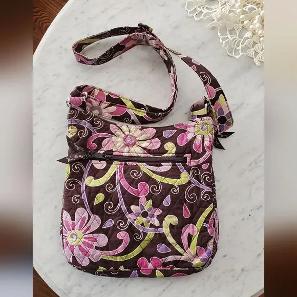 Vera Bradley Adjustable Purple Punch Bag - Picture 2 of 6